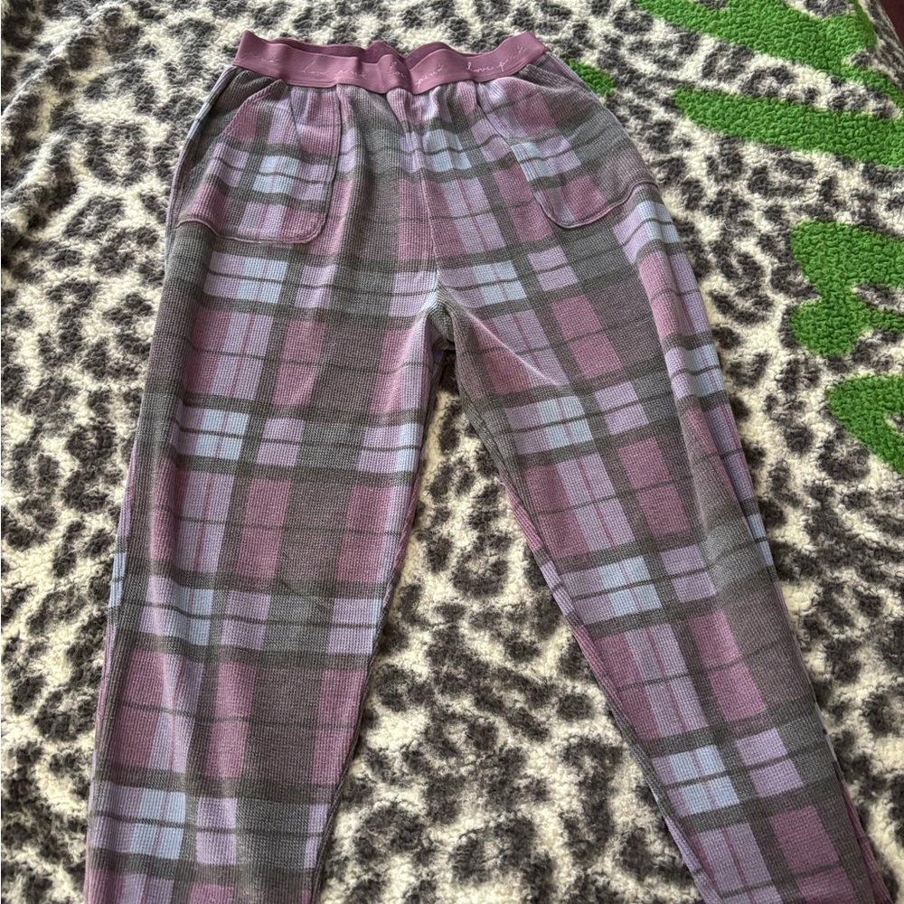 Victoria's Secret Purple and Gray pajamas with Elastic Waistband